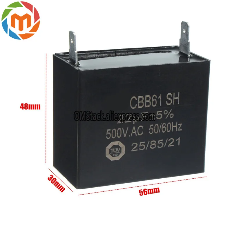 1PC-New-Arrival-CBB61-SH-22uF-MFD-500V-AC-50-60Hz-E232607-Generator-Capacitor-AVR-Capacitors