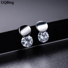 Серьги-гвоздики из стерлингового серебра 925 пробы с кристаллами для женщин ювелирные изделия Pendientes Brincos