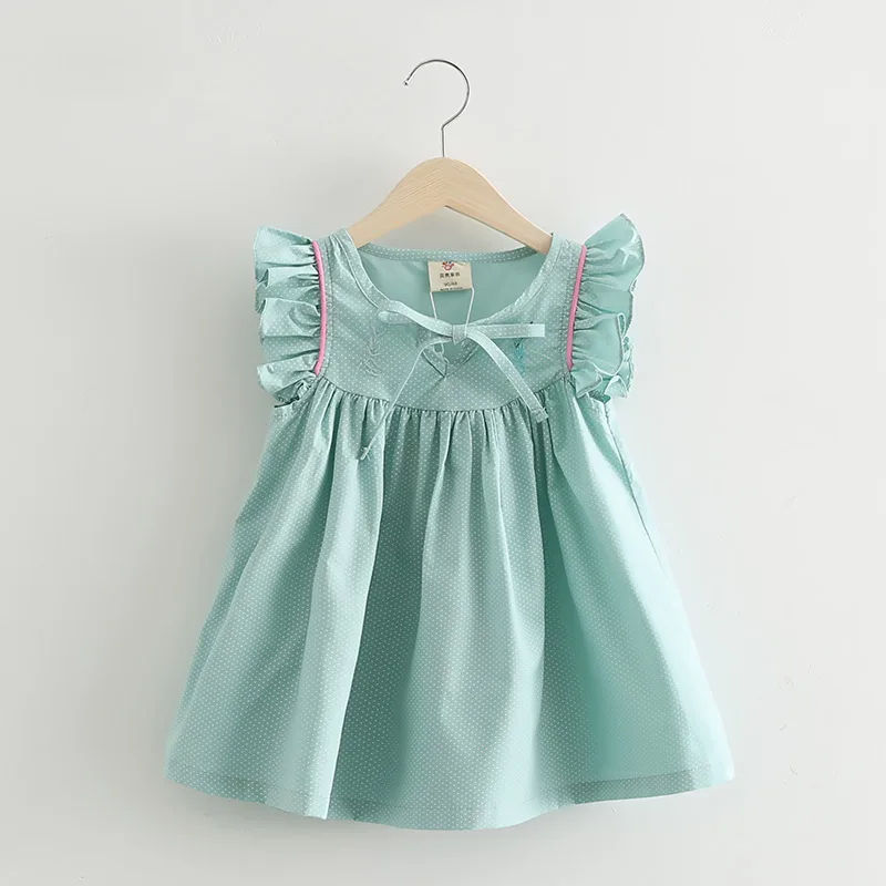

2017 Summer Wear New Embroidered Ladies Children's Clothing Baby Children Fly Sleeve Dress