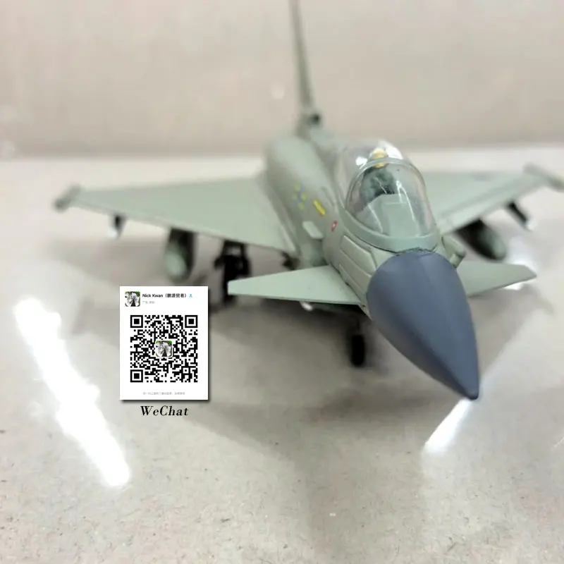 AMER 1/100 масштаб Eurofighter Typhoon EF-2000 мультирольный истребитель литой под давлением металлический военный самолет модель игрушки для коллекции, подарок