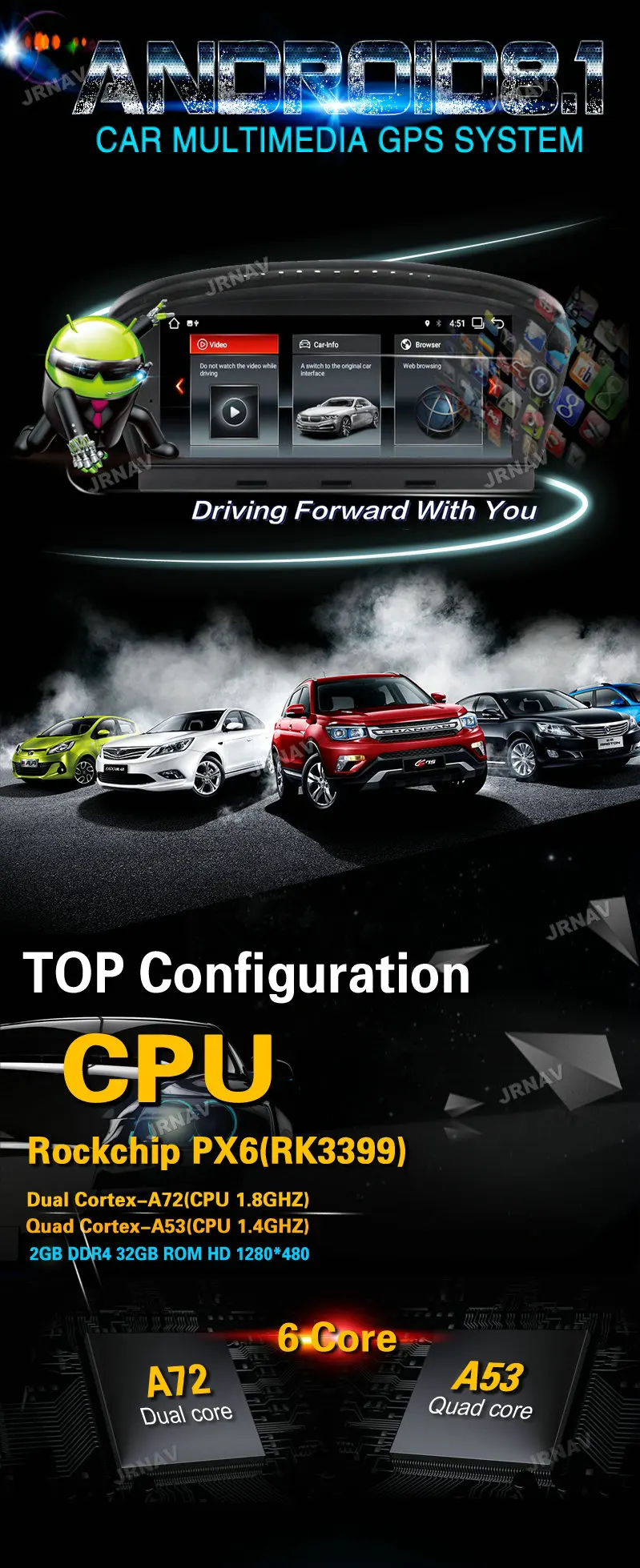 Discount PX6 Android 8.1 Car DVD player FOR bmw 5 Series E60 E61 E63 E64,3 Series E90 E91 E92 CCC CIC car monitor stereo ips screen 1