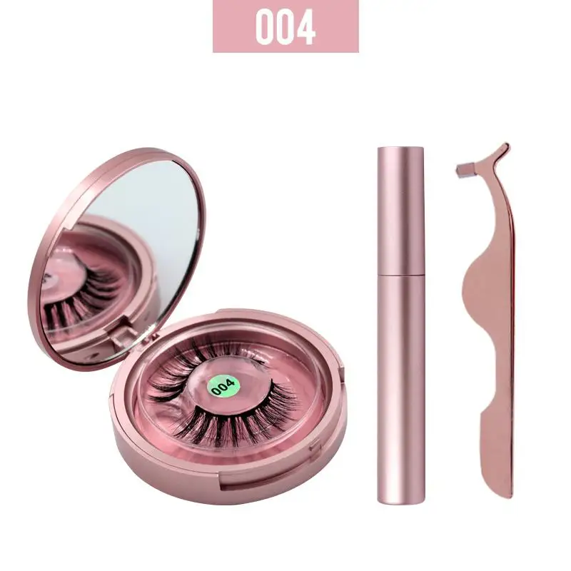 DSstyles Magnetic Fake Eyelashes Eyeliner Kit Magnetic False Eyelashes with Eyeliner Tools Set Eye Make Up Cosmetics