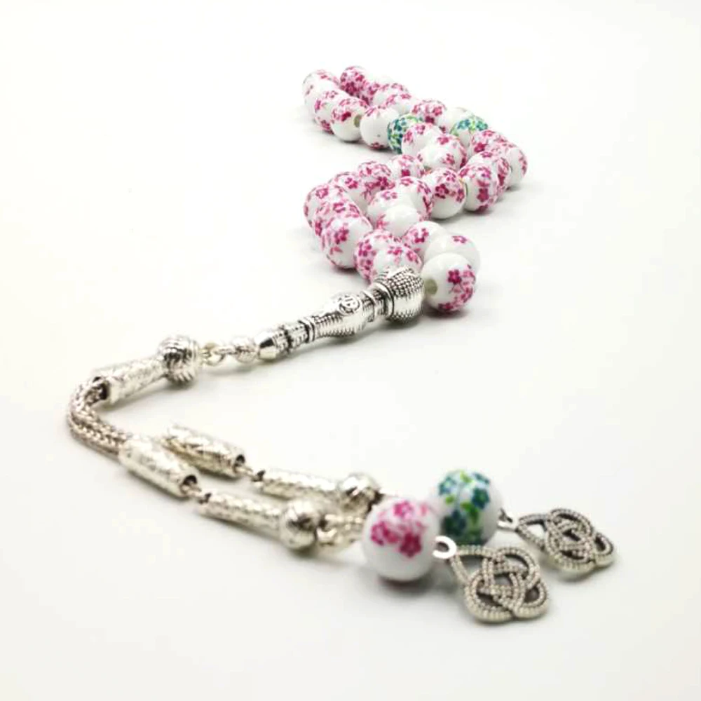 Последний стиль керамика Tasbih Фарфоровые аксессуары мусульманские тесбиг