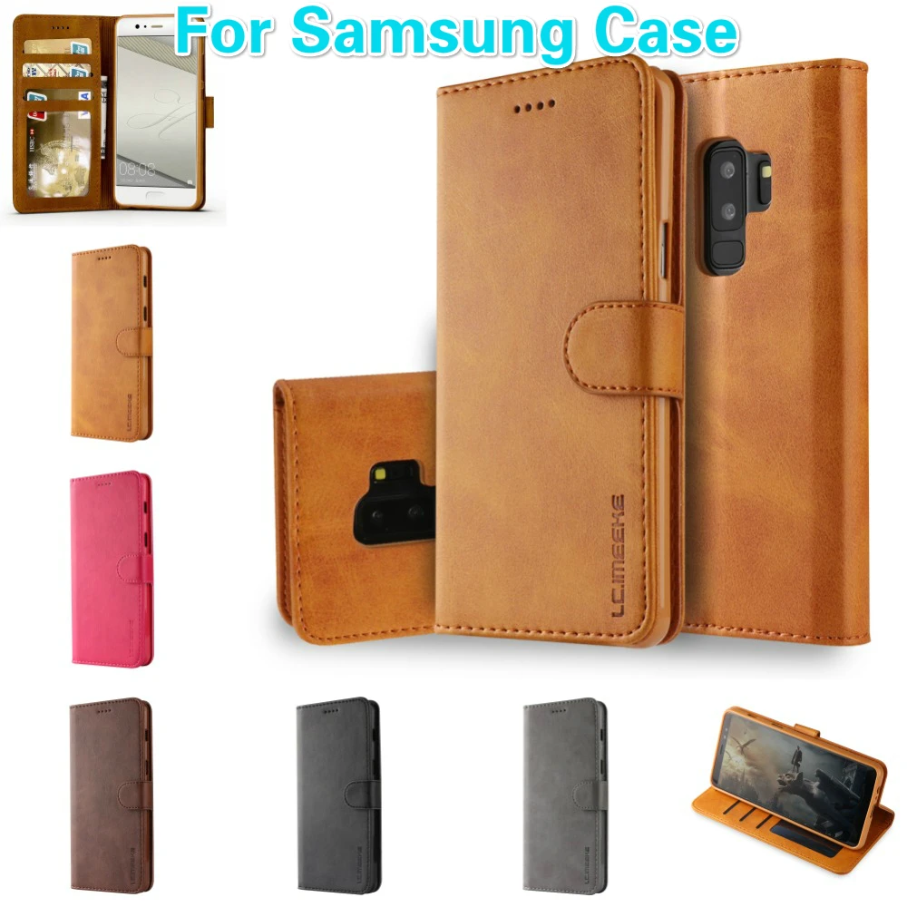 

Leather Case For Samsung Samsun Note 9 8 Note9 Wallet Stand Phone Case Flip Wallet Book Cover For S9 S8 Plus S7 S6 Edge Fundas