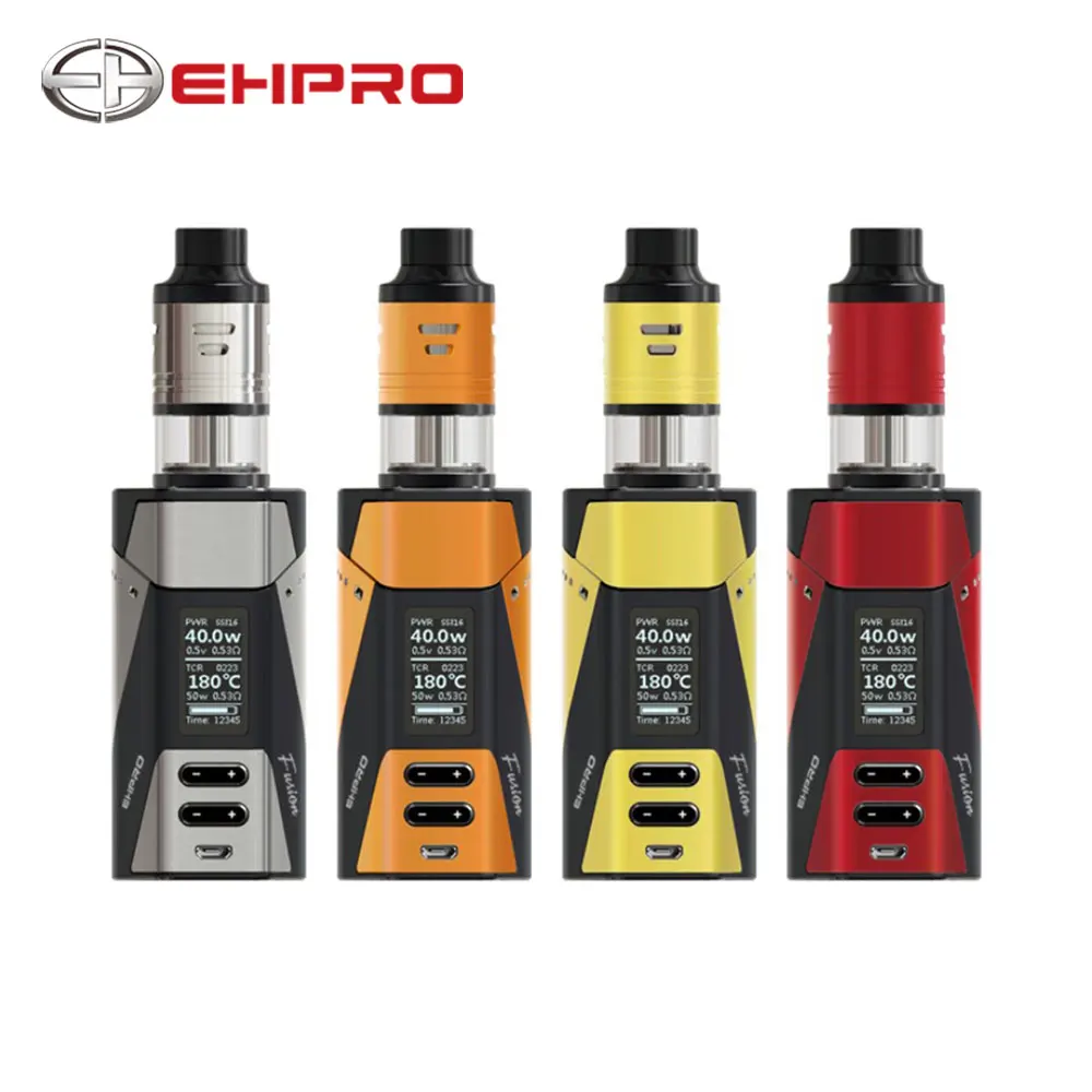 New Original 150W Ehpro 2-in-1 Fusion TC Kit with Two 2ml Separate Tank Reservoirs & Dual Chips E-cig Vape Kit No Battery