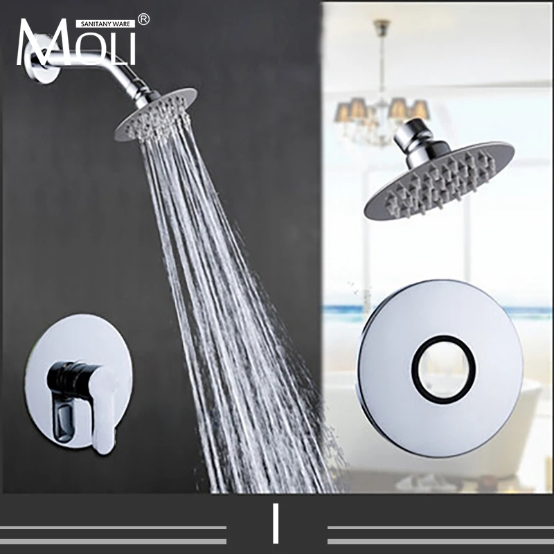 

In Wall Shower Faucet Rain Shower Set Single Handle Free Shipping