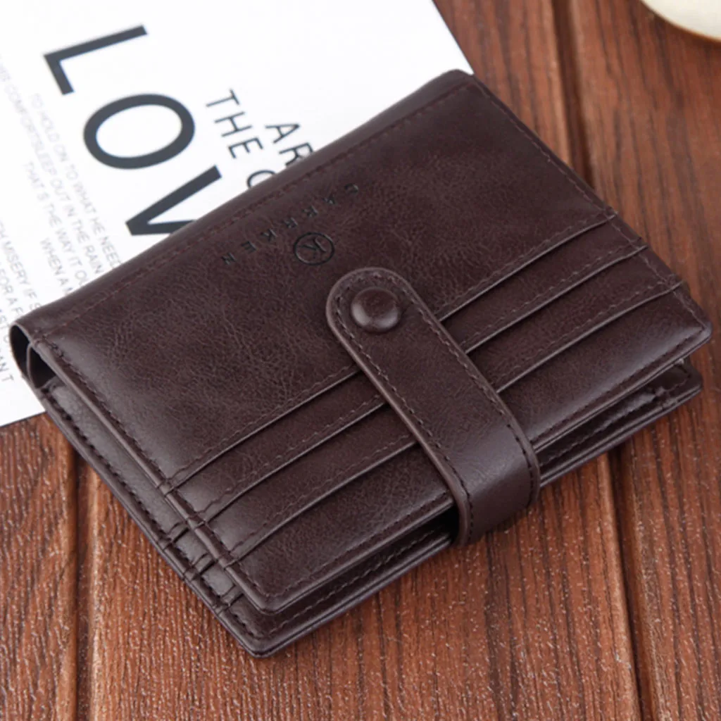 

Wallet 2019 New Fashion Men Wallets Coin Purse Clutch Hasp Retro Short Wallet Package Multi-card
