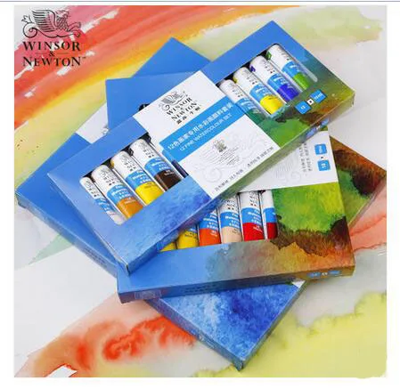 24Colors Winsor Newto Professional Water color paint Set watercolor Gouache Paints Hand Painted Fabric Textile Drawing Painting