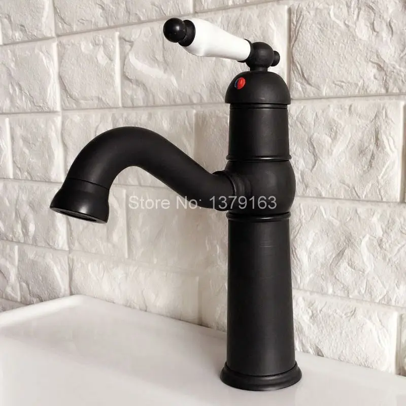 Swivel Spout Water Tap Oil Rubbed Black Bronze Single Handle Single Hole Kitchen Sink Bathroom Faucet