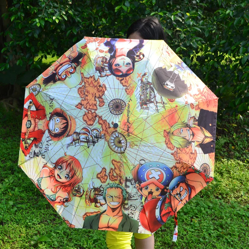 

Creative Anime ONE PIECE Umbrella 2017 New Fashion Anime Cartoon Umbrellas Monkey D Luffy Voyagers Journey Umbrella