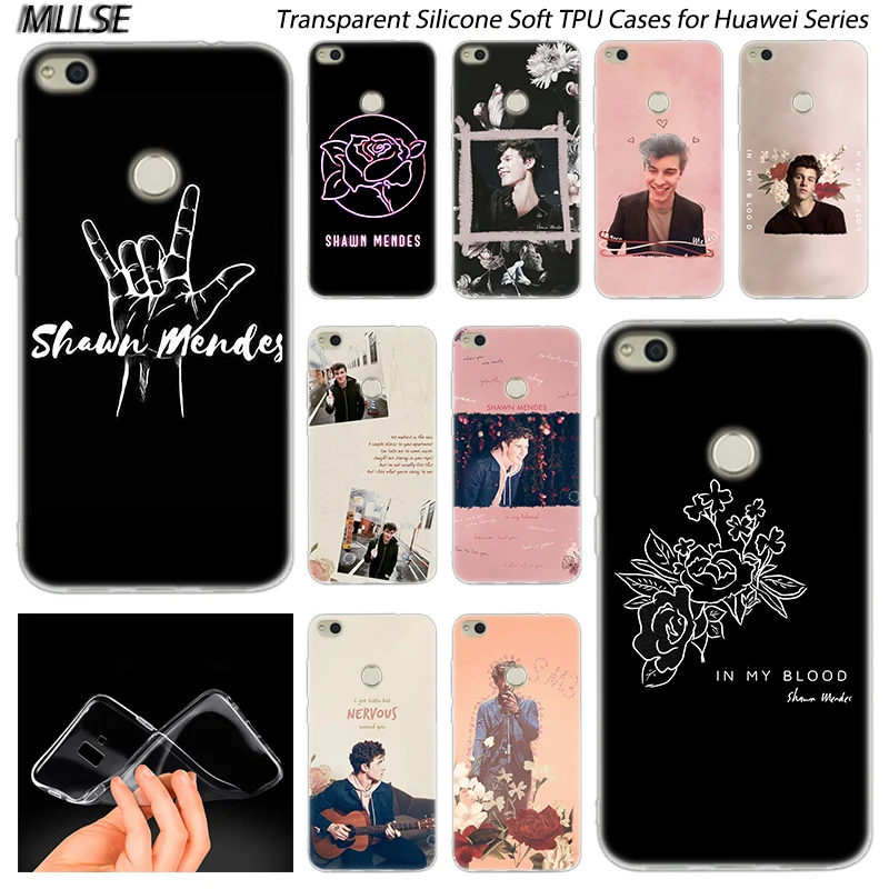 Розовый Мягкий силиконовый чехол Shawn Mendes для Huawei NOVA 3 3i 4 Honor 7A Pro 7S 6X 7X 8X 8 9 10 Lite Play View