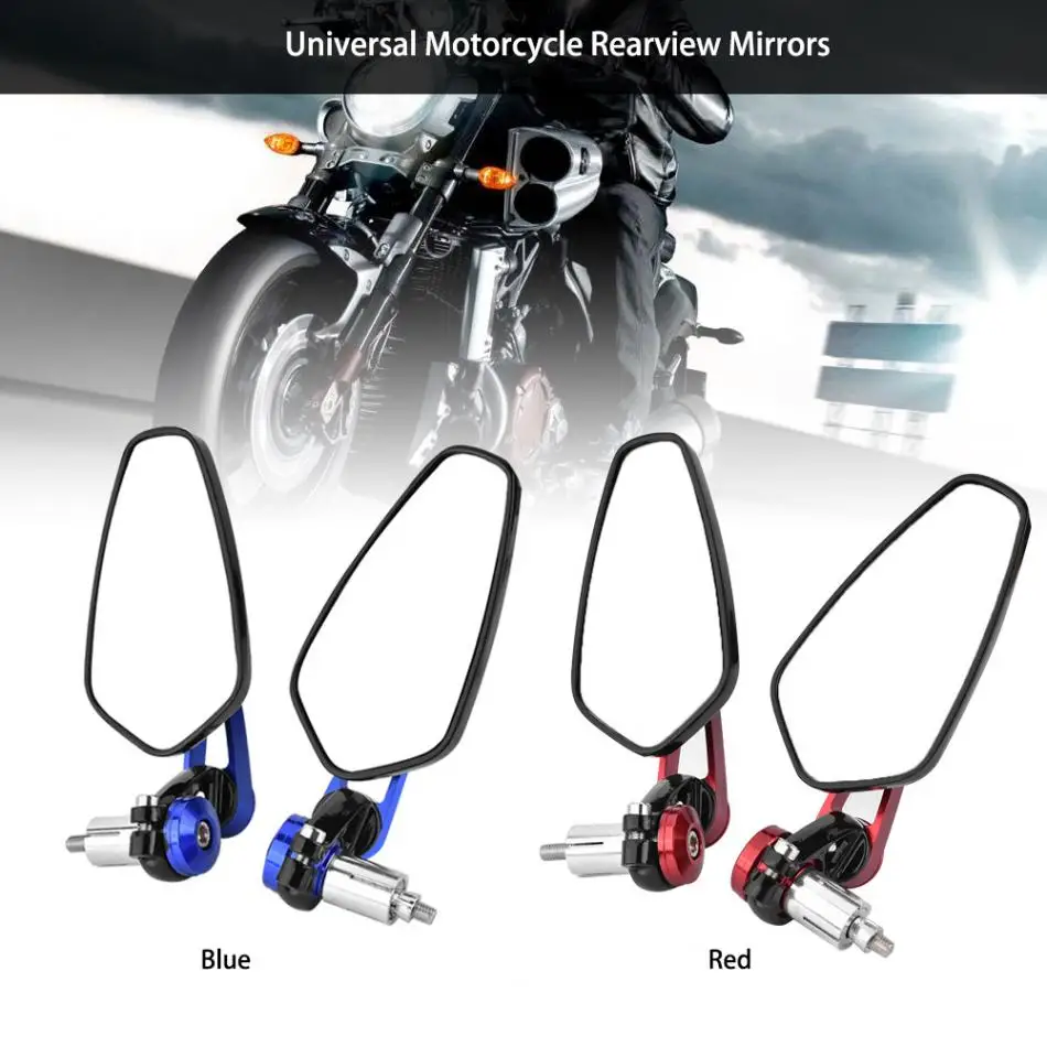 Motorcycle Handlebar Rear View Side Mirror Rearview Mirrors Universal Scooter 