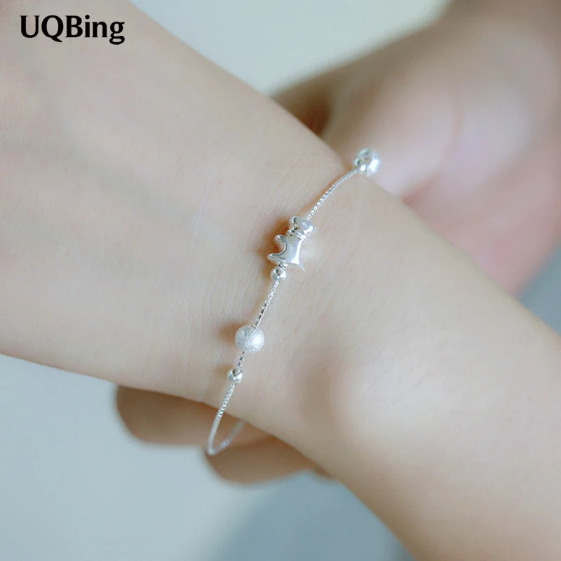 

Free Shipping Pure 925 Sterling Silver Bracelets With Dog Charm Bracelets Jewelry Srebrna bransoletka pulsera de plata
