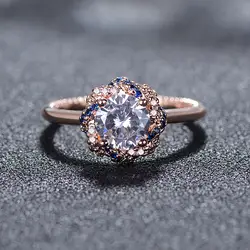 WYJZY изысканные и уникальные инкрустированное Цирконом кольцо для женщин Классический Люкс Обручение свадебное Ювелирное кольцо модная