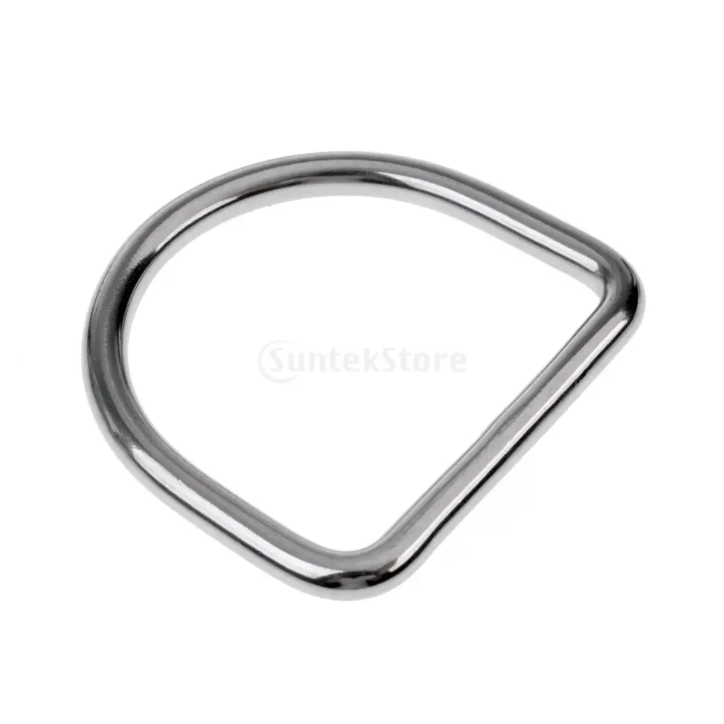 316 Stainless Steel Scuba Diving Weight Belt Keeper with D Ring for 5cm Webbing Belt Harness Equipment Accessories