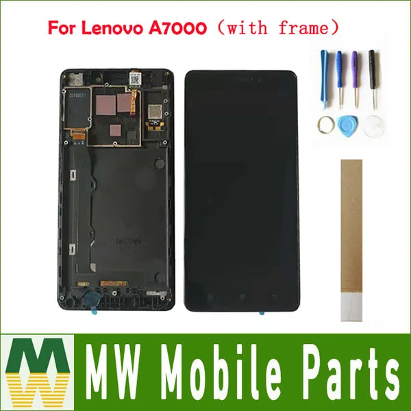 Оригинальный ЖК дисплей 5 дюйма для Lenovo A7000 + дигитайзер сенсорного экрана в сборе