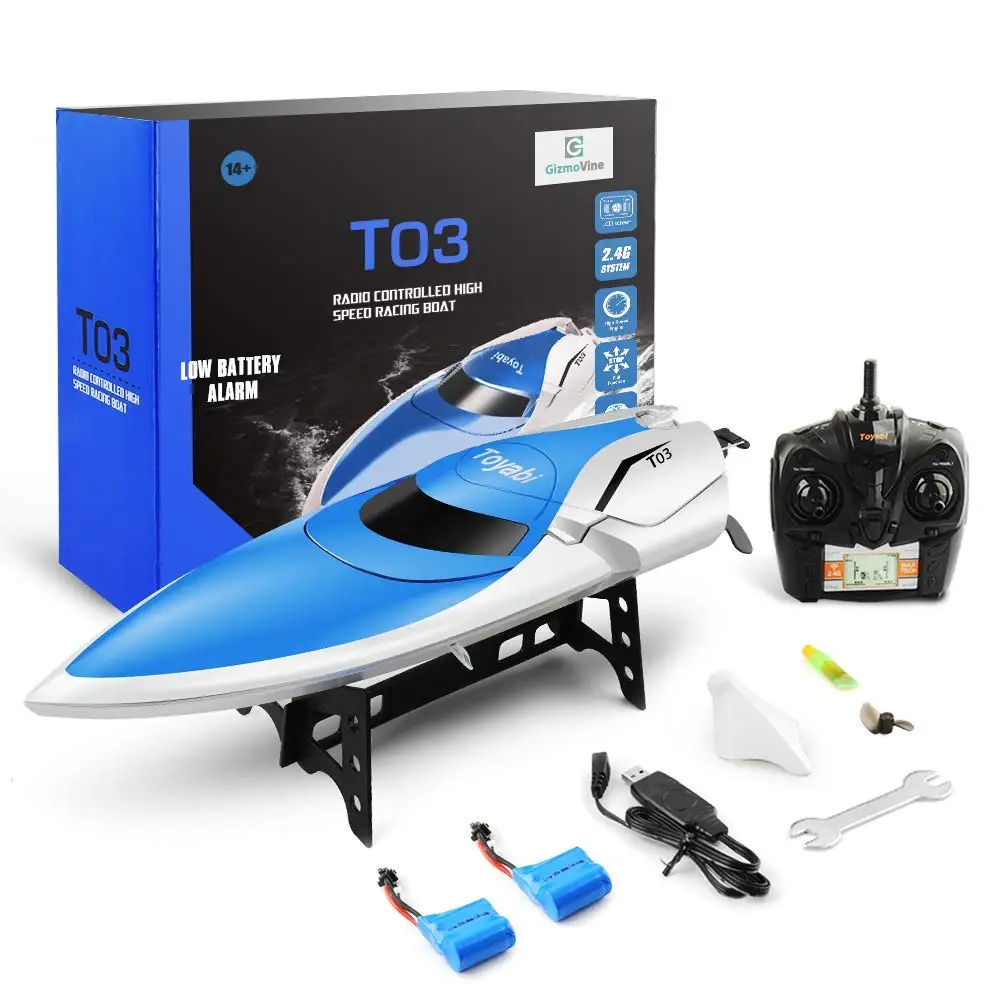 30km/h High Speed RC Boat 2.4GH 4 Channel Remote C