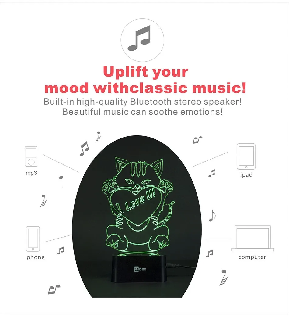 Luz de Noche Night Light Bluetooth Music 3d Usb Lampara Escritorio Led as Home Decor Desk Nightlights (3)