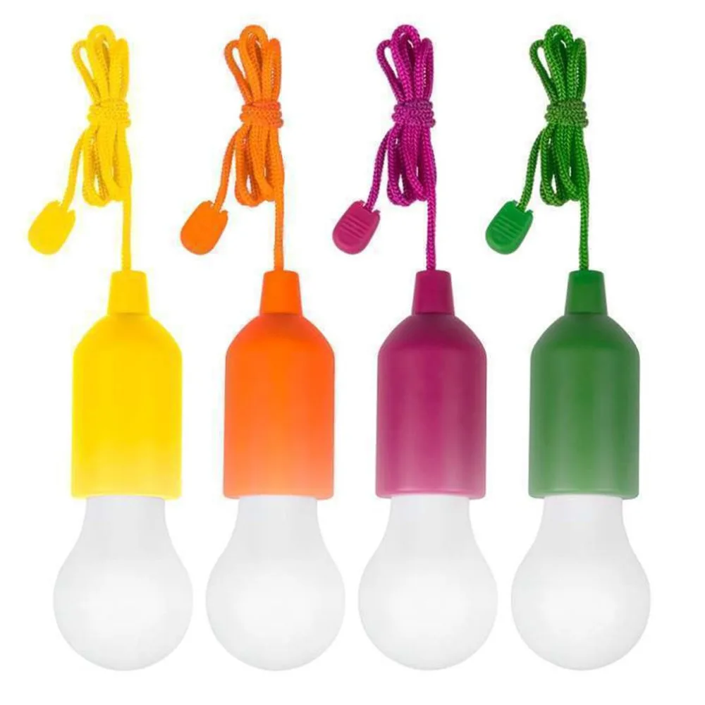 

Portable LED Colorful Light Bulb Chandelier Pull Cord Light Bulb Outdoor Garden Party Wedding Hanging LED Light Lamp