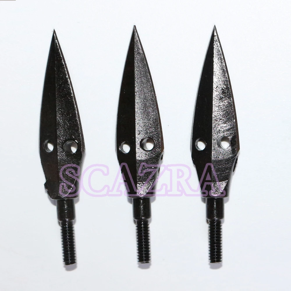 3pk Black Alloy Steel Broadheads Archery Arrowhead Hunting Arrow Head