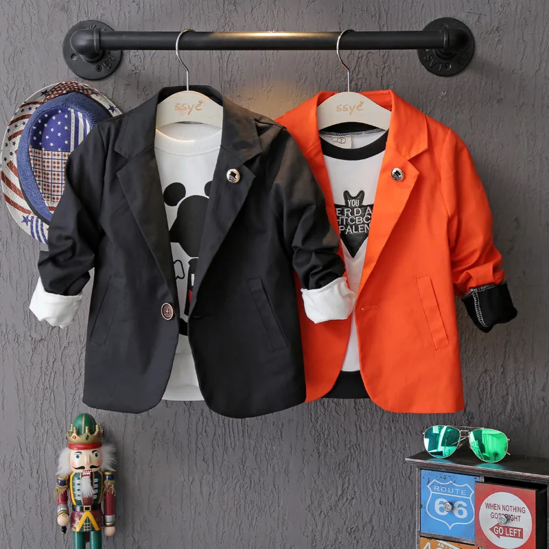 Spring Autumn Children Suit Blazer 2016 Long Sleeve Formal Blazer Kids