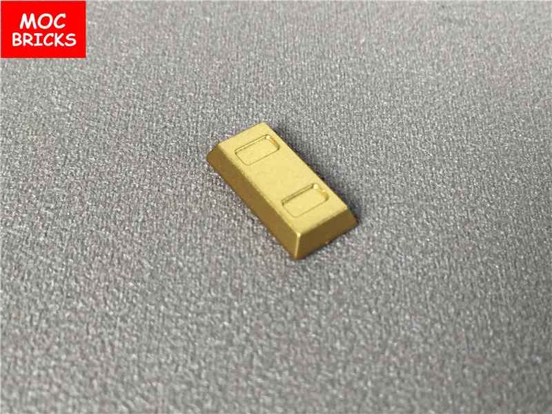 20 шт./лот MOC кирпичи Золотая и серебряная посуда слиток/брусок подходит для 99563