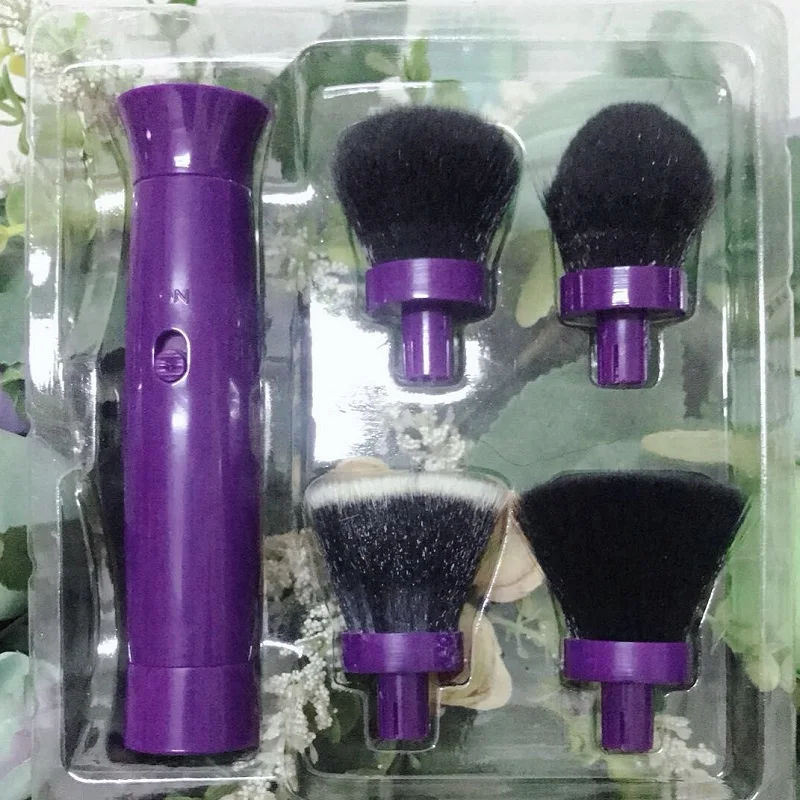 

Electric Makeup Brushes with 4 Heads Foundation Blusher 360 Degree Rotating Head Make Up Brush Tool Beauty Professional Brushes