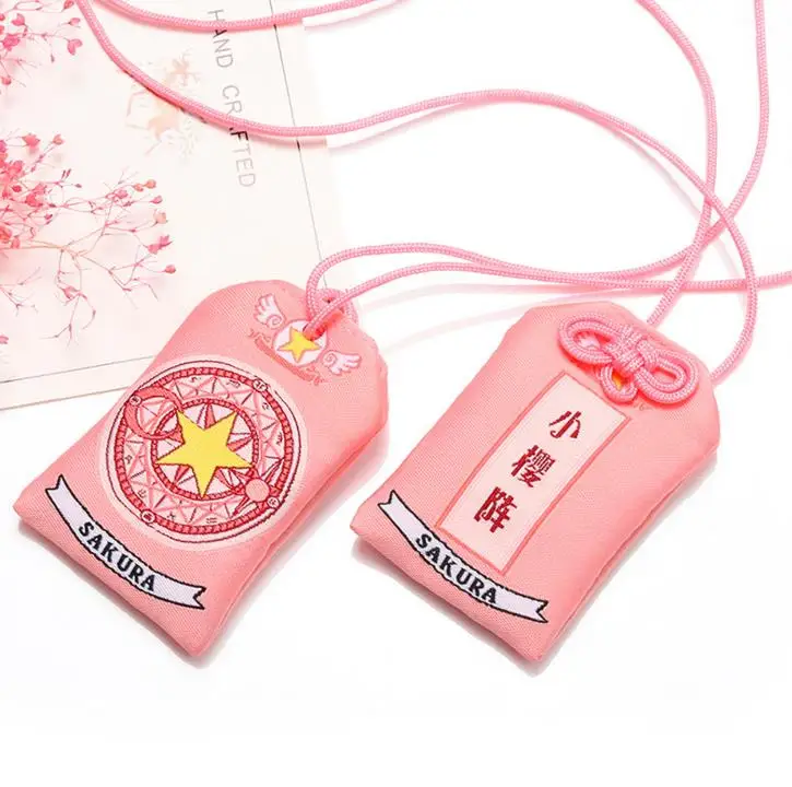 1 шт. Kawaii японский розовый Сакура Omamori Лаки Omamori брелок сумка Подвеска милый подарок вечерние сувениры