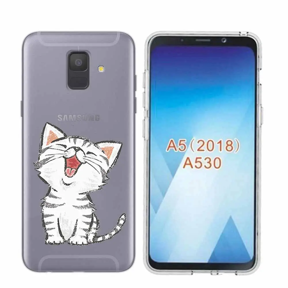 Arvin Paniting Case FOR Samsung A5 Adorable Animals Case FOR Samsung A6 Plus 2018 Smart Back Protective Phone Cover FOR A3 A7 A8 (3)