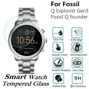 

100PCS Tempered Glass for Fossil Q Explorist Gen 3 Smart Watch Screen Protector D38mm Fossil Q founder Round Protective Film