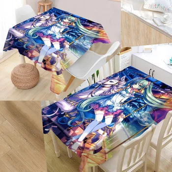 

Best Hatsune Miku Custom Table Cloth Rectangular Oxford Print Waterproof Oilproof Square Table Cover Party Tablecloth