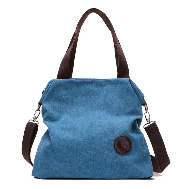 Women Canvas Handbag Simple Tote Female Casual Shoulder Bag Ladies Large Capacity Shopping Bags Student Crossbody Messenger Bag