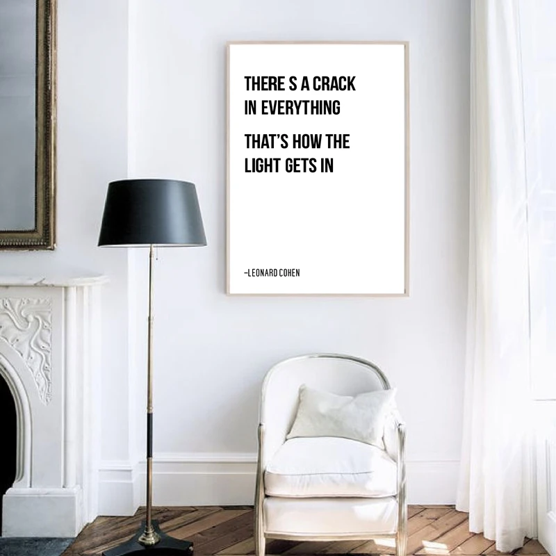 Leonard Cohen Quote Canvas Art Painting Home Decor