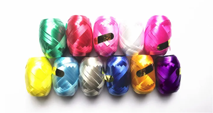 3  5mm10m Ribbons Wedding Supplies Diy Make Gift Wrapping Birthday Party Balloon Ribbons Aluminum Film Satin Ribbon Balloon Rope