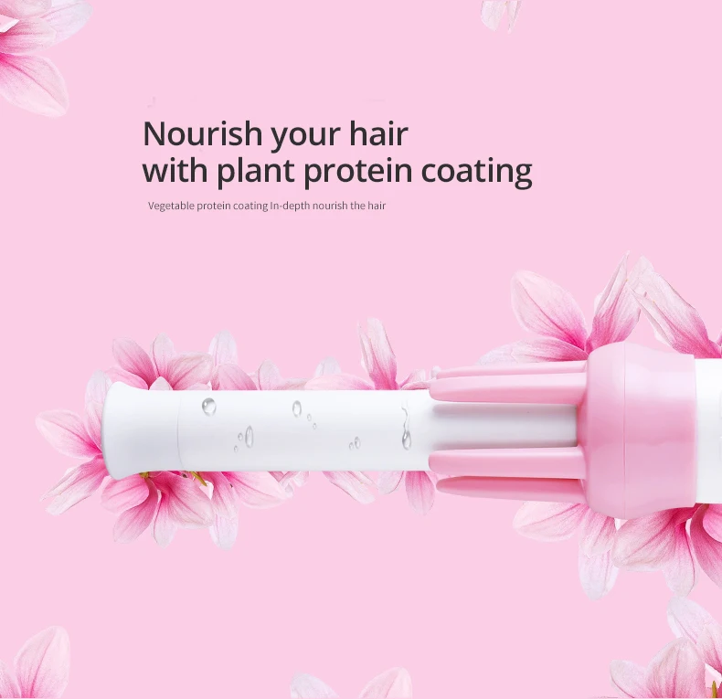 Modelador de Cabelo Automático da Vara do Cabelo Tubo de Aquecimento Nutre o Cabelo com Revestimento da Proteína da Planta Rápido em 5 Encaracolado Estilo Cerâmico Min 16 Curling Irons