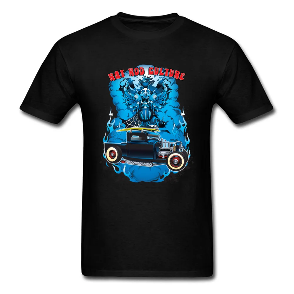 Rat Rod Culture 100% Cotton Fabric Men Short Sleeve Tees Normal Summer Fall Top T-shirts Design Tee-Shirts 2018 New O-Neck Rat Rod Culture black