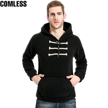 

2017 Fashion Winter Fleece Hoodie Men Long Sleeve Special Button Design Tracksuit Men Hooded Casual Hoodies and Sweatshirts XXL