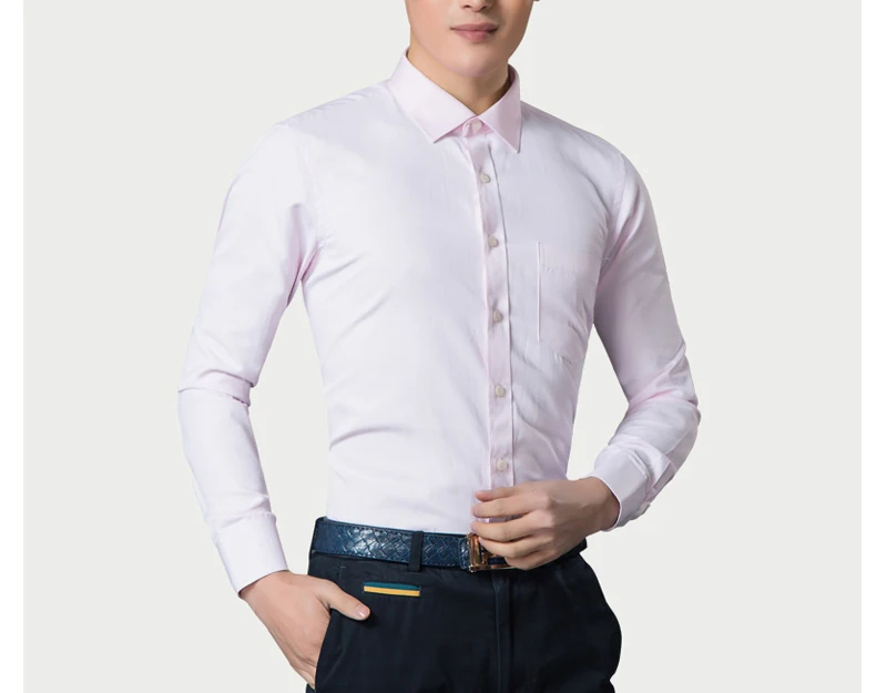 DAVYDAISY человек работают рубашки Высокое качество с длинным рукавом простой сплошной Striped Twill мужской формальные рубашки Для мужчин платье