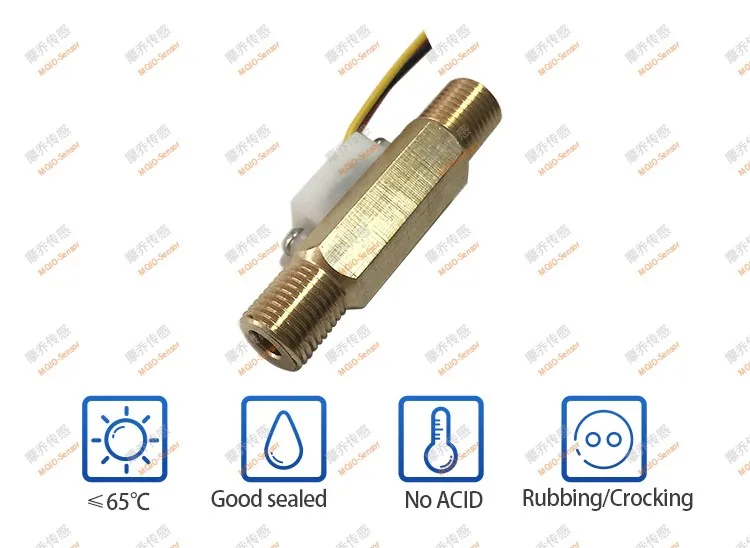 MJ-HZ41WC(10 шт./лот) Латунь Материал G1/4 ''диаметр 0,35-3л/мин Датчик Холла воды