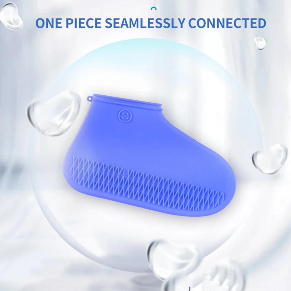 

Shoe Cover Solid Easy Clean Silicone Non Slip Rain Thicken Durable Outdoor Waterproof Protector Reusable Hiking Portable
