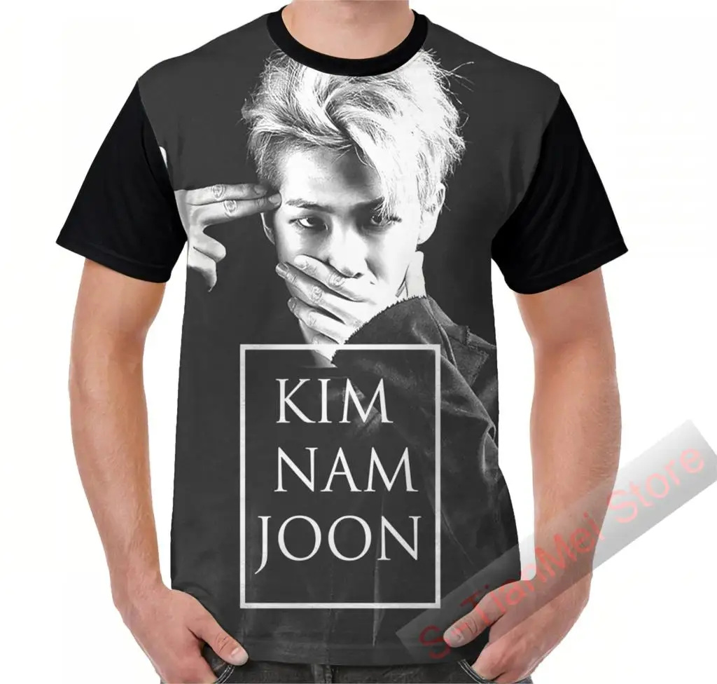 

Summer Graphic t shirt men tops tees Kim Namjoon printed women funny T-Shirt Short Sleeve Casual tshirts