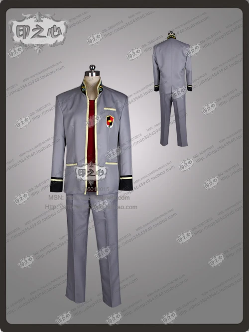 

Twin Star Exorcists Enmadou rokuro Cosplay Costume Haloween Costume School Dress Shirt+Pants+Coat