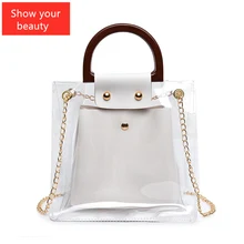 New Korean Version of Transparent Jelly Mobile Handbags Fashion Simple Chain Messenger Bag Small Fresh Wild Shoulder Bag New Korean Version of Transparent Jelly Mobile Handbags Fashion Simple Chain Messenger Bag Small Fresh Wild Shoulder Bag