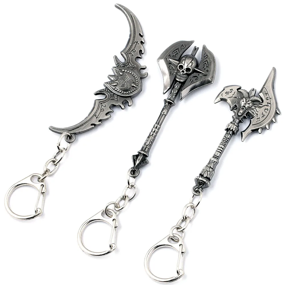 

Hot FPS Game 6cm World of Warcraft Ax Weapons Model Key Chain Axesmithing Swordsmithing Hammersmithing WOW Key Chain