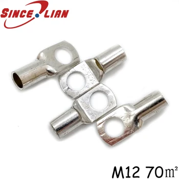 

20pcs SC70-12 Bolt Hole Tinned Copper Cable lugs Battery Terminals 70 Square Wire Terminals Set Wire Terminals Connector