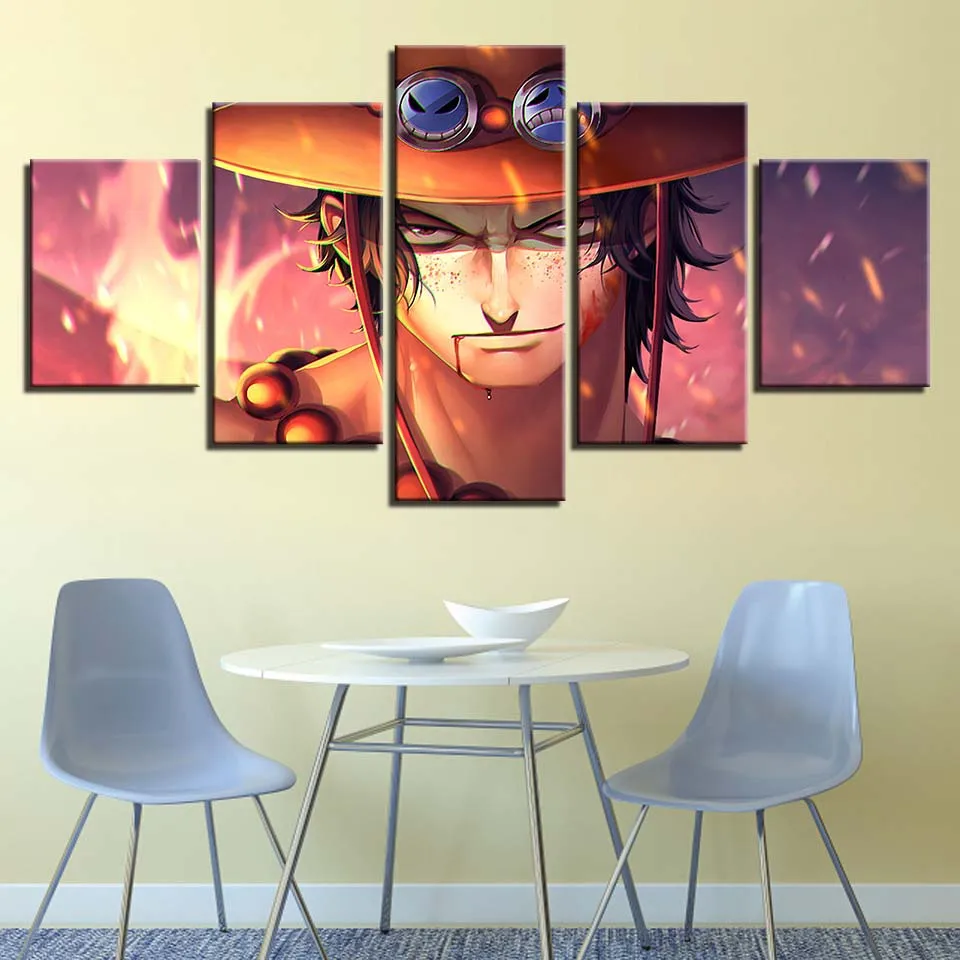 Canvas Wall Art Modern Pictures Home Decor 5 Panel One Piece Character Living Room Modular HD Printed Poster Painting Frame | Дом и сад
