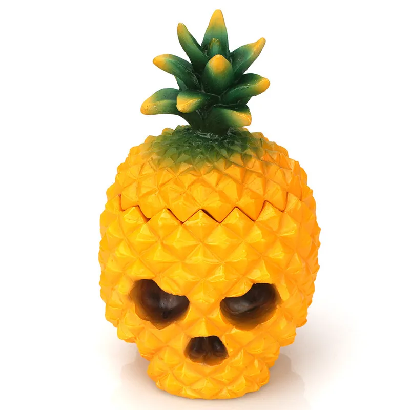 

Home Decoration Accessories Pineapple Statue&Sculpture Ornaments Resin Craft Multifunction Pineapple Pen Holder Storage Box