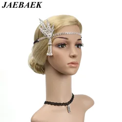 JAEBAEK Art Deco 1920's Flapper Great Gatsby Inspired Leaf Medallion Pearl Headpiece