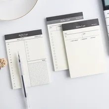 Agenda diária criativa bloco de memorando para fazer a lista de tempo pegajoso agenda planejador adesivos material escolar de escritório artigos de papelaria coreano
