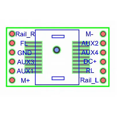 

LaisDcc 860031 Next18 NEM662 Adapter Board 18Pin to Wires/LaisDcc Brand